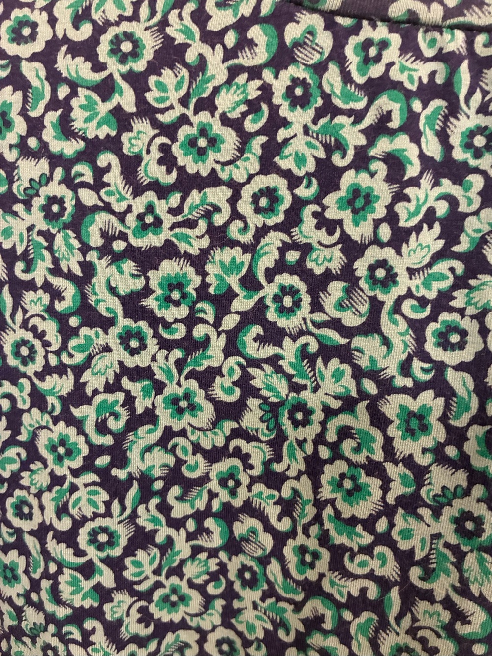 Lands’ End Teal Floral Gathered Mock Neck Top – Women’s Plus 1X NWoT - Picture 6 of 11